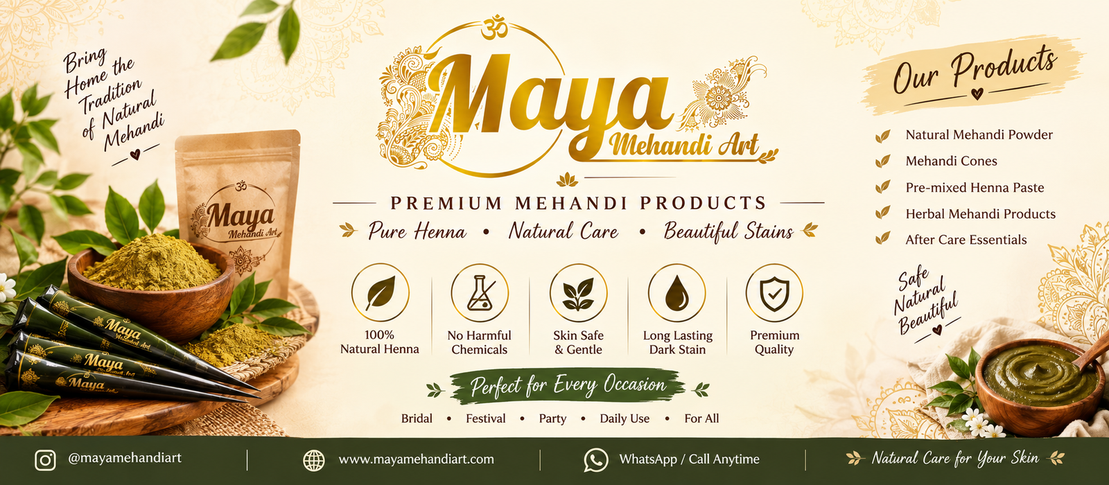 Natural mehandi products